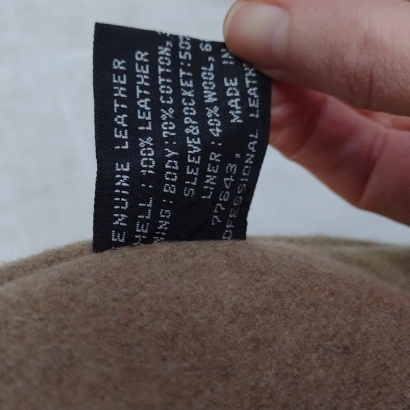 Vintage 80s Couture by J. Park black leather jacket with detachable wool lining - Picture 12 of 14